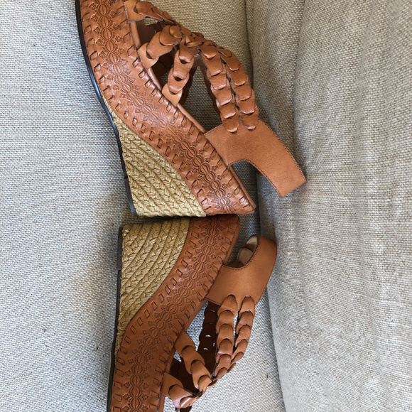 Ash braided vachetta high wedge shoes size 36 6 - Picture 6 of 8